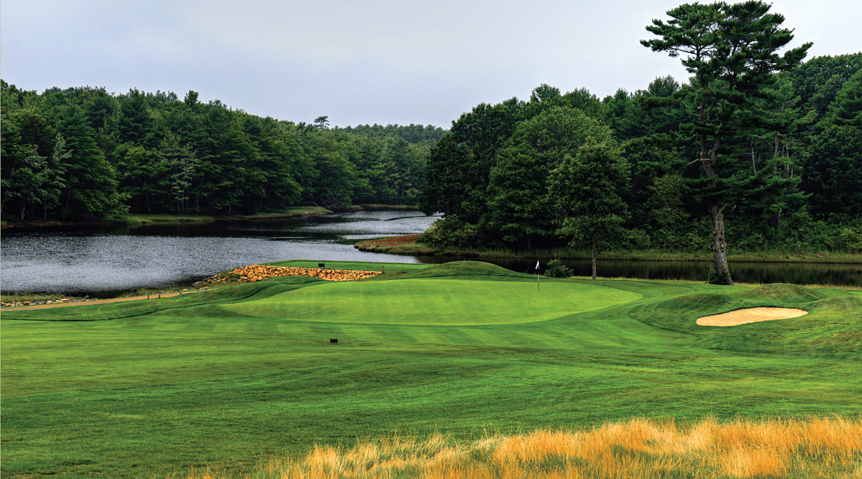 golf course and pond